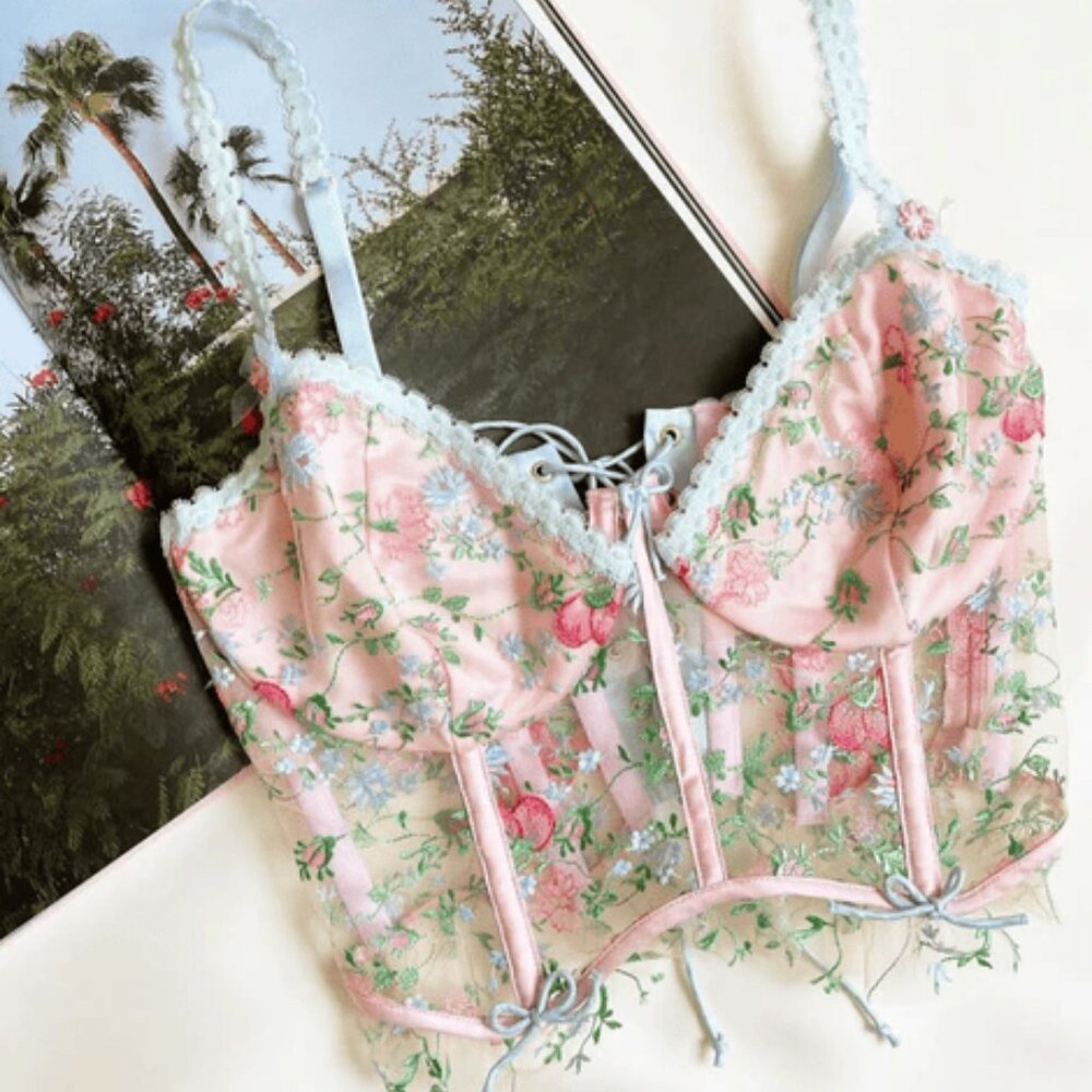For Love and Lemons Swaying Rose Bustier
